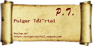 Pulger Törtel névjegykártya